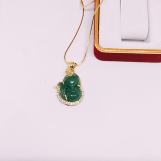 Dây chuyền vàng nữ + mặt phong thủy ( Hồ ly xanh lá)