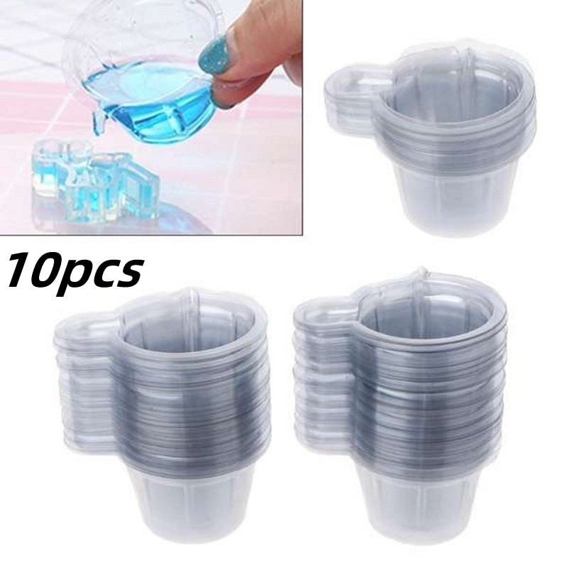 Bộ 10 Cốc Nhựa 40ML Dùng Một Lần Chuyên Dụng Cho Pha Lê/Trang Sức