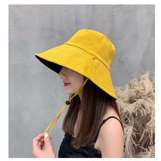 Nón tai bèo Hugono nam hai mặt vành rộng trơn đi biển phong cách MD04