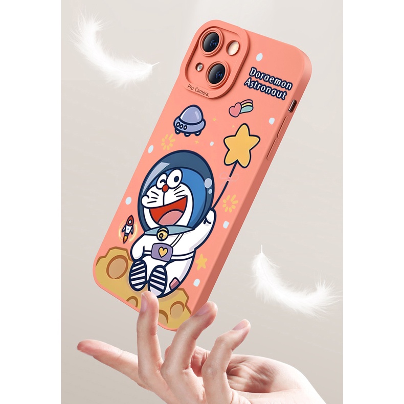 Ốp Điện Thoại Cạnh Vuông In Hình Doraemon Cho OPPO A16 A15 A16E A16k A95 Reno6 Z 5G A94 A54 A74 4G A53 A76 A96 4G A12 A5S A7
