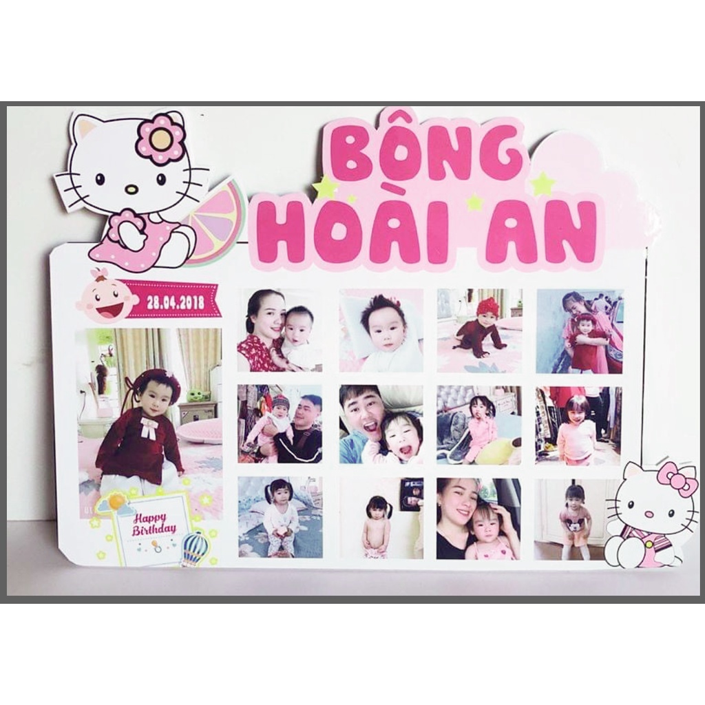 Bảng 12 THÁNG sinh nhật bé trai-gái.FREE thiết kế theo yêu cầu