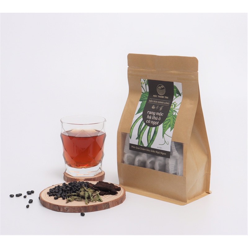 Trà Đậu Đen Xanh Lòng - Cỏ Ngọt - Hà Thủ Ô, combo giá tốt hủ 600g + túi 500g (coa túi lọc) + túi 100g