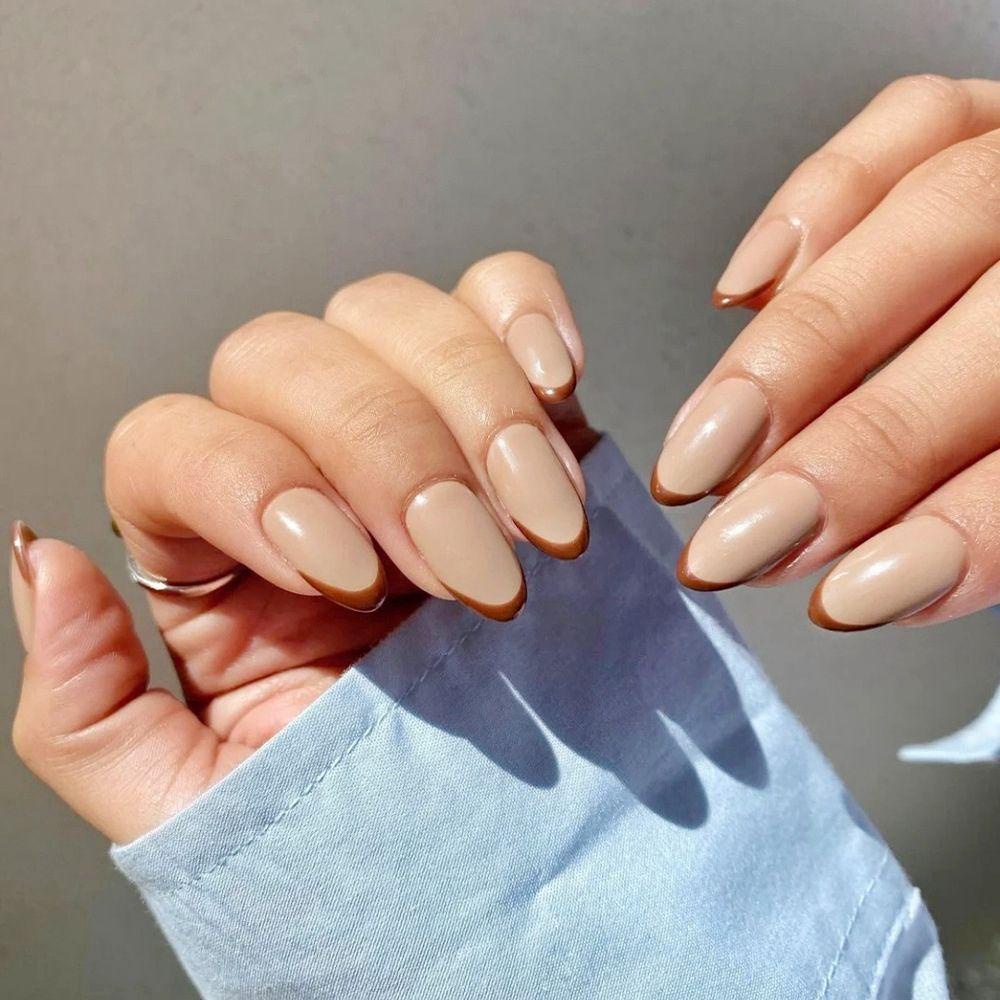 Bộ 24 Móng Tay Giả Che Phủ Toàn Diện Tháo Rời Được Kiểu Pháp