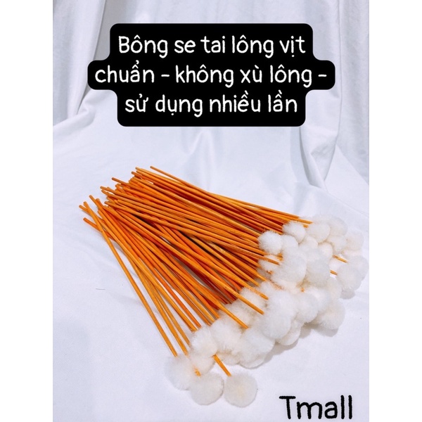 Bông se tai lông vịt chuẩn không xù lông nhỏ gọn , tiện dụng, an toàn ,cây nhỏ gỗ , lông vịt mềm mịn[tận gốc] PLTPINKY