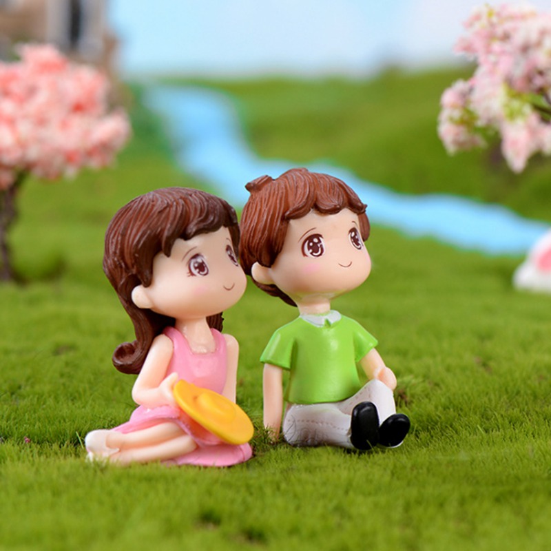 Set 2 mô hình mini trang trí khu vườn