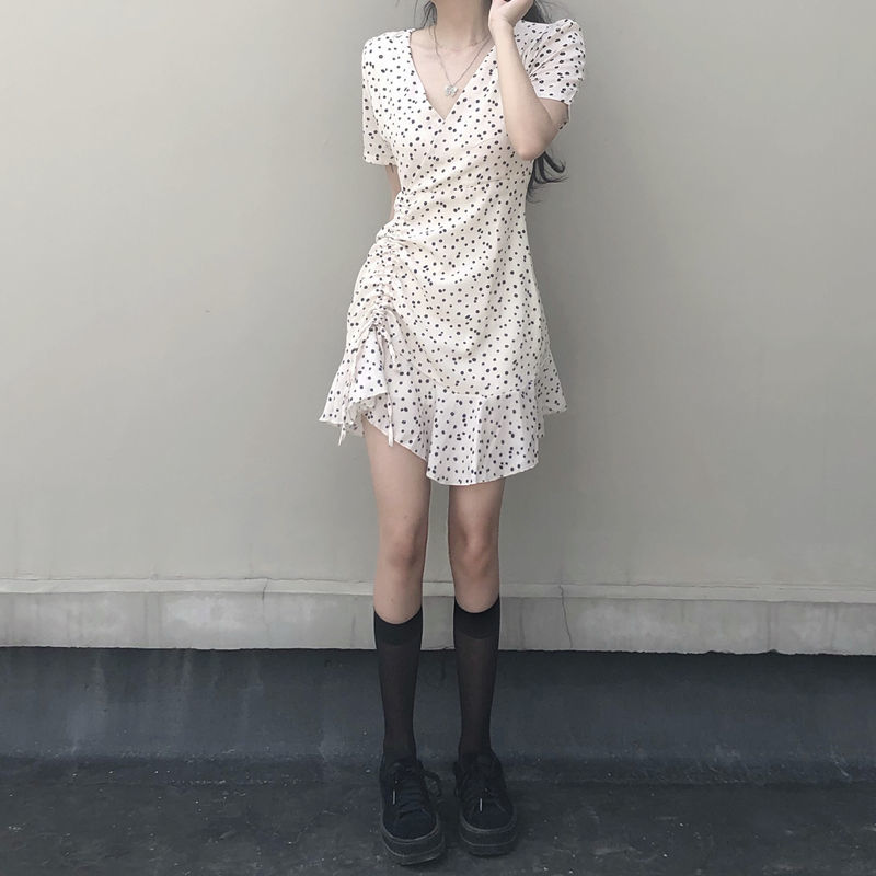 Đầm Nữ Lưng Cao Hoạ Tiết Hoa Phong Cách Vintage