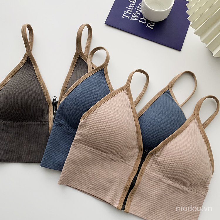 Áo hai dây cổ v khoét sâu thiết kế dáng hở lưng có mút đệm W9Ib cho nữ