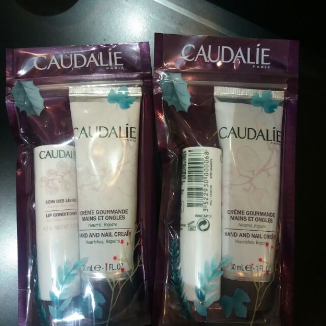 Set kem tay + son dưỡng Caudalie