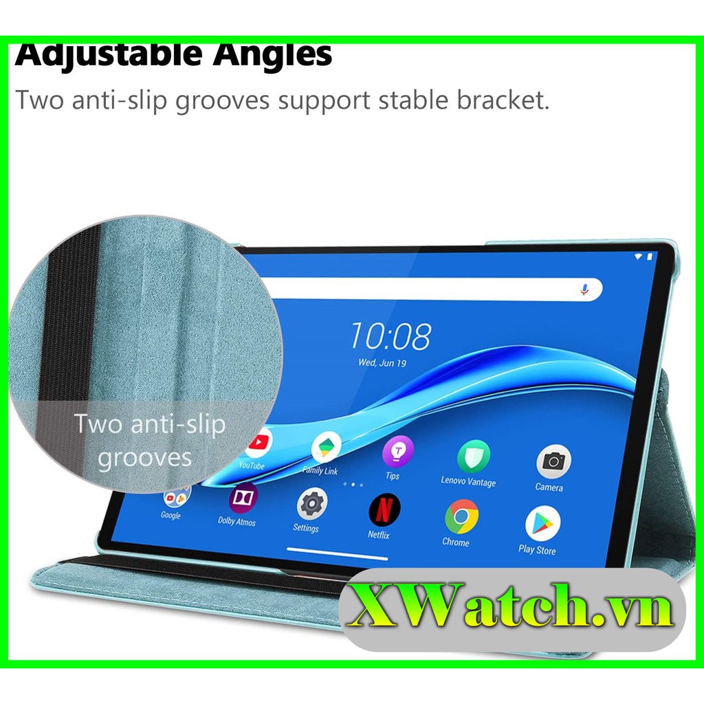 Bao Da Nắp Gập Xoay 360 Độ Chống Sốc Cho Lenovo Tab M8 Lenovo Tab M8 Hd Tb-8505F M8 Fhd Tb-8705F xoay 360 độ