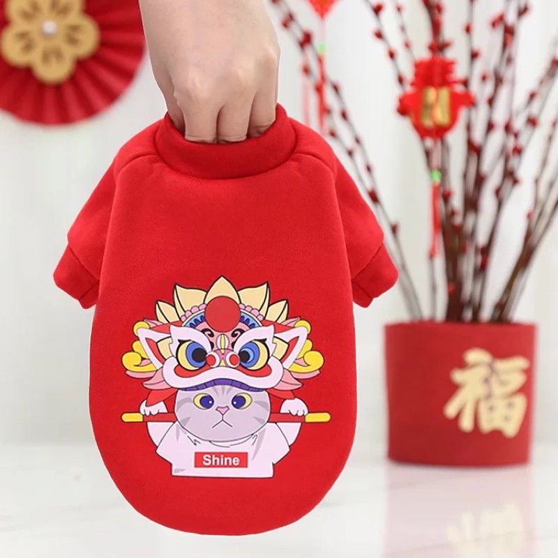 Áo tết cho thú cưng mẫu 2 chân