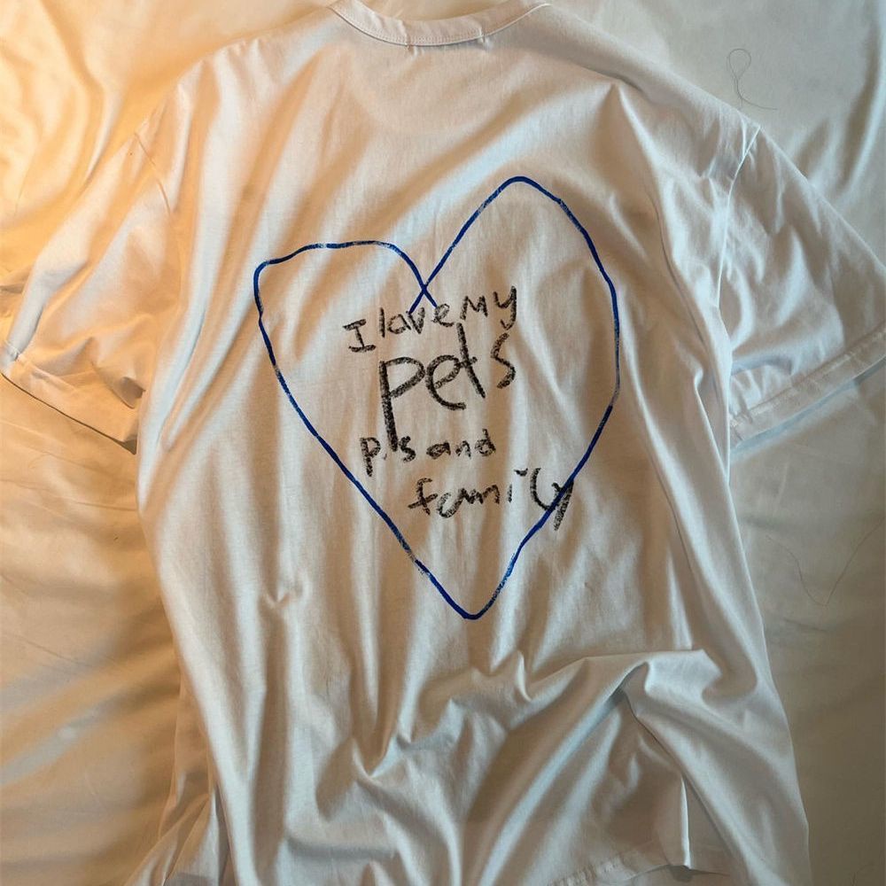 IZONE Miyawaki Sakura Áo Thun Tay Ngắn Cổ Tròn In Hình Hoa Anh Đào Và Chữ Thời Trang Harajuku Cho Cặp Đôi