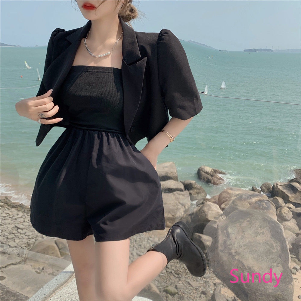 Áo khoác ngắn tay/ Áo liền quần không tay thời trang mùa hè cho nữ