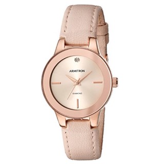 Đồng hồ Armitron Nữ case 28mm dây da màu kem