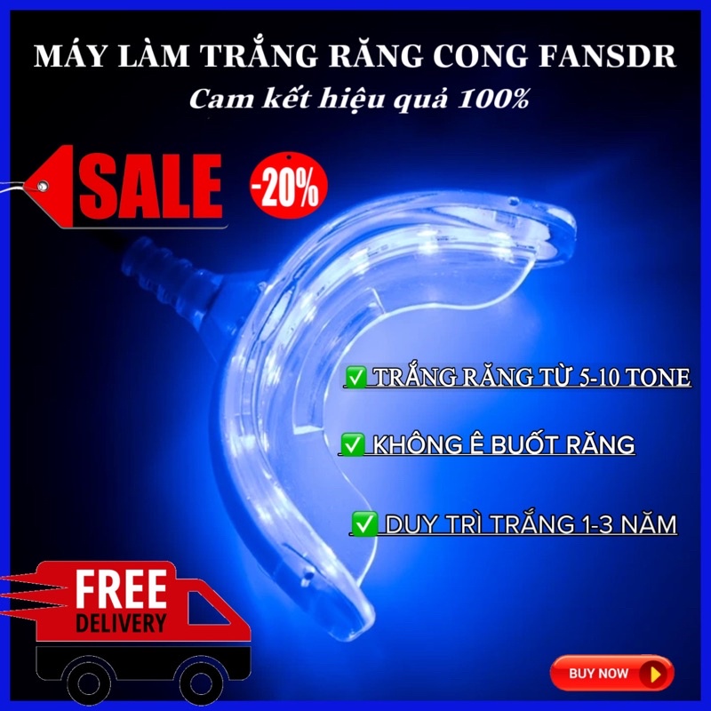 Máy làm trắng răng, làm trắng răng hiệu quả, tẩy trắng an toàn không ê buốt răng