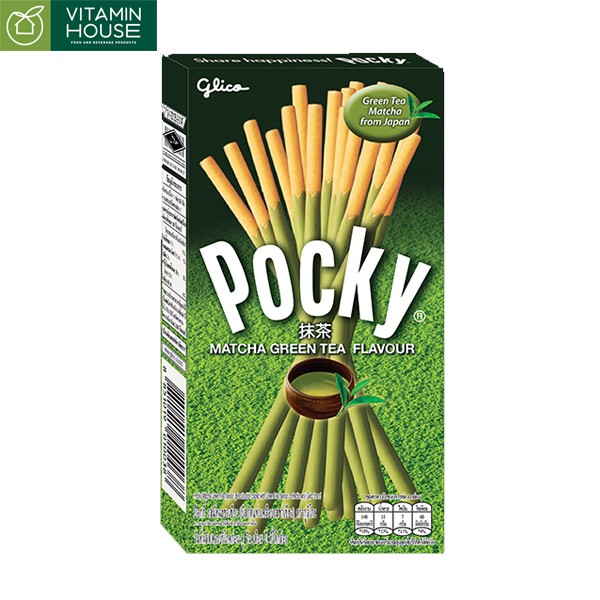 Bánh que Pocky Matcha Trà xanh Glico 35g - VITAMIN HOUSE