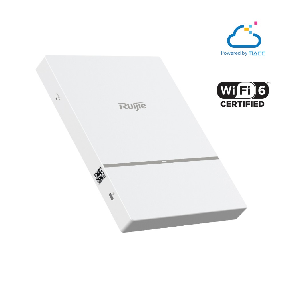 Bộ phát WiFi6 ốp trần Ruijie  RG-AP820-L (V2) LAN 100M 1000M  nhiều người dùng 1024 users (chính hãng)