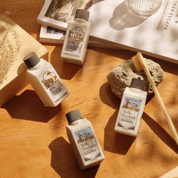 Set 4 sản phẩm đi du lịch chăm sóc cơ thể Milk Baobab 70ml