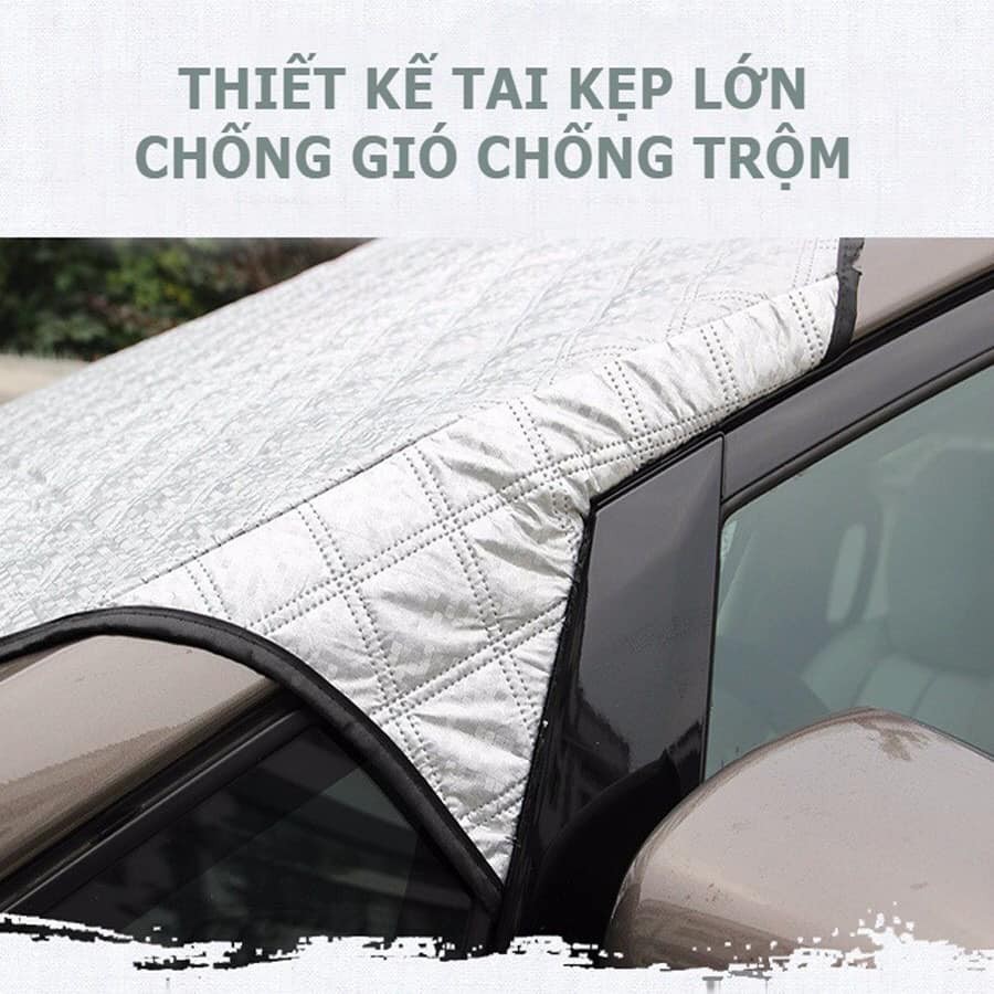 Tấm Che Nắng Kính Lái Ô Tô, 3 lớp tráng bạc siêu bền