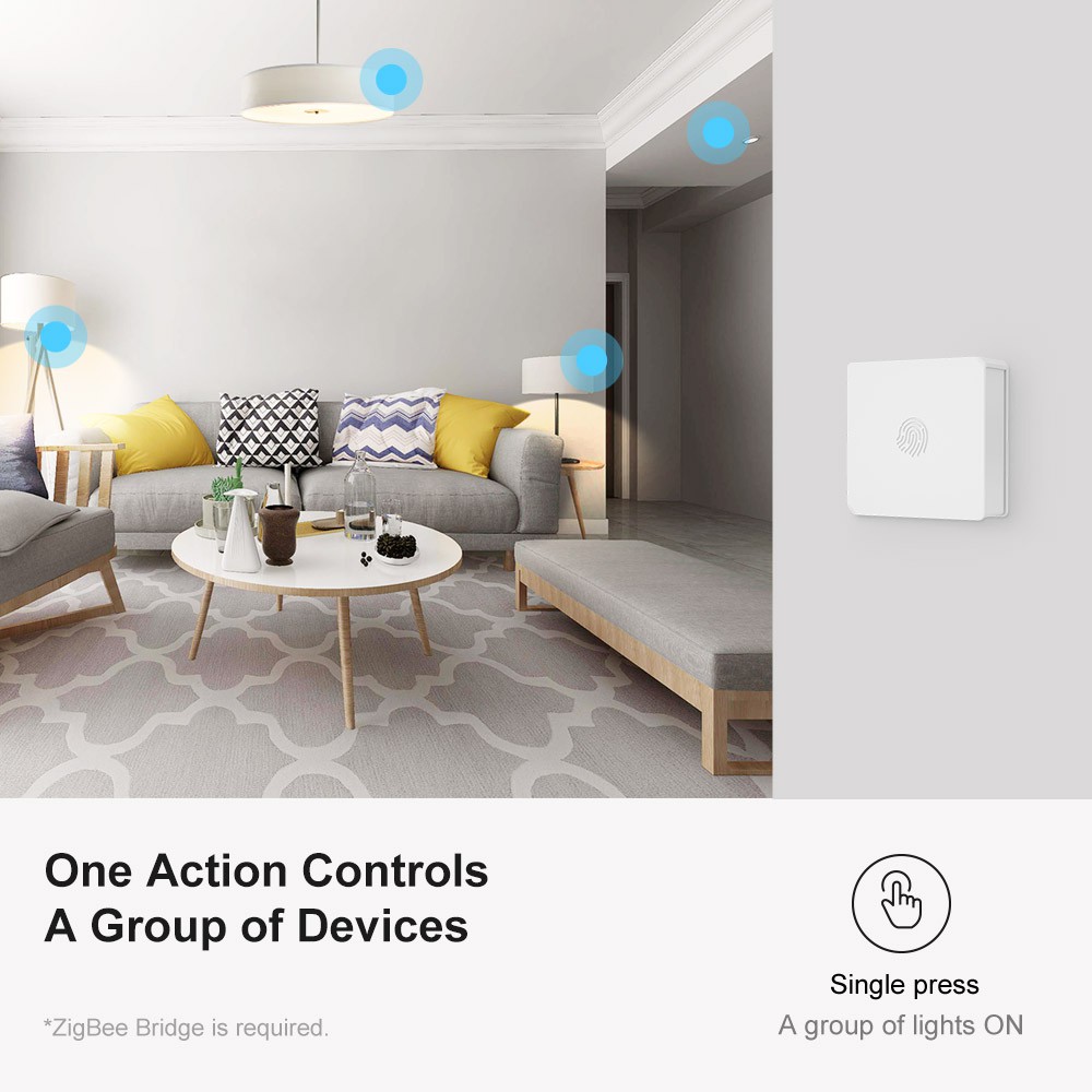 Nút bật tắt không dây SONOFF cao cấp chuyên dụng cho Sonoff Snzb-01 Zigbee