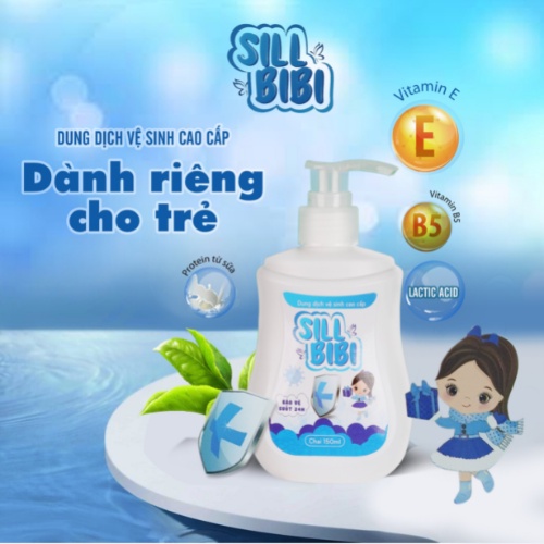 Combo 2 Lọ Dung Dịch Vệ Sinh Vùng Kín SILLBIBI Chiết Xuất Trà Xanh Cho Bé Từ 1 Tuổi Giúp Làm Sạch,Bảo Vệ Vùng Kín Cho Bé