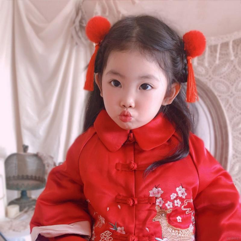 Kẹp Tóc Tua Rua Phong Cách Trung Hoa Cho Bé Gái