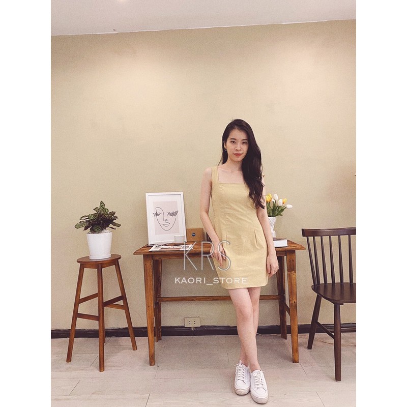 VÁY HAI DÂY NỮ BẢN TO MINIDRESS BO CHUN CHẤT VẢI THÔ ĐŨI LOẠI 1 ( ảnh thật- hàng có sẵn ) |kaori_store|