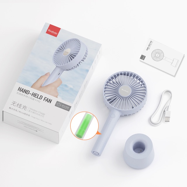 🍬  QUẠT MINI CẦM TAY VÀ ĐỂ BÀN CÓ ĐẾ TIỆN LỢI DUNG LƯỢNG 3300mah Y F02