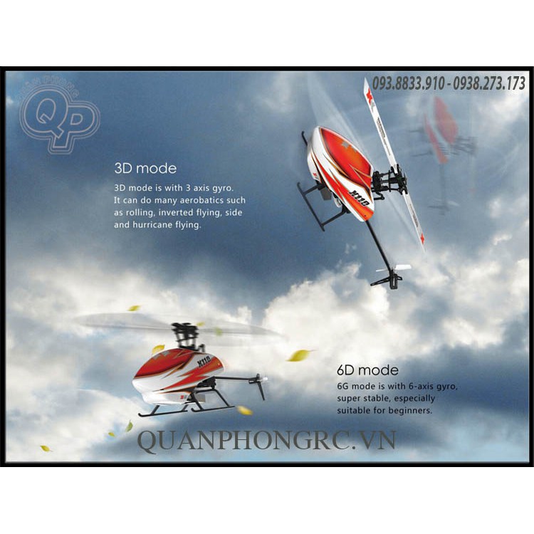 Máy Bay Trực Thăng K110 Blast 6CH RC Helicopter System RC Brushless 3D6G BNF (không chổi than)