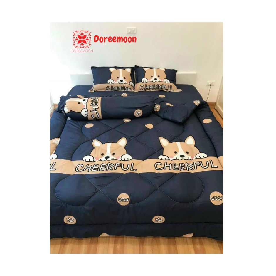 Chăn phao poly - Chăn phao trần bông có ruột - mẫu mới 2021 - Doreemoon