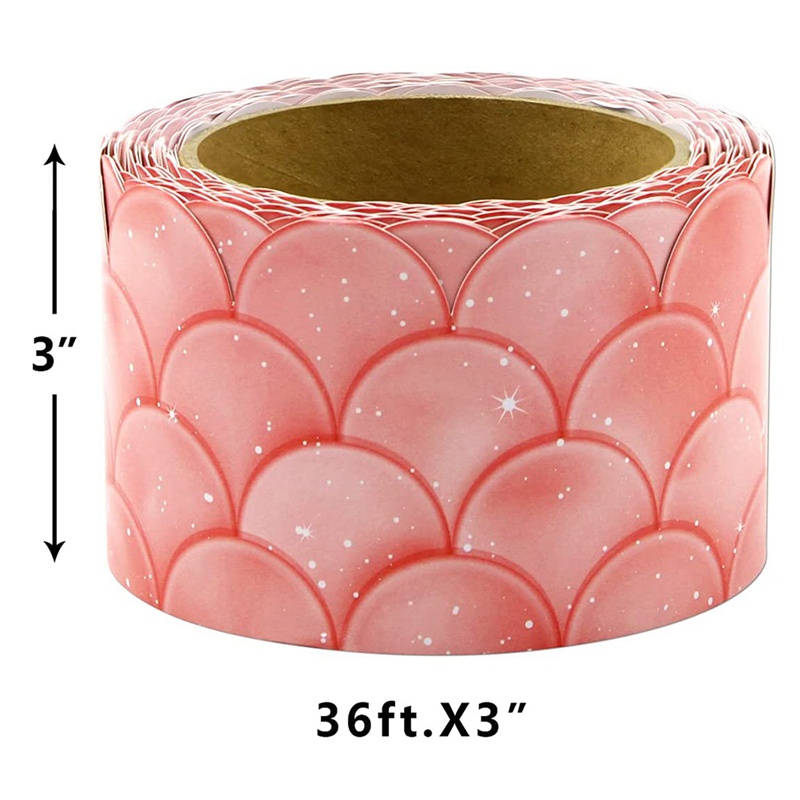 20m Ombre Scallops Bảng thông báo Đường viền Cầu vồng Đường viền thẳng Lớp học hoặc Trang trí trường học tại nhà