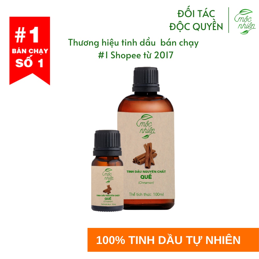 [Mã LIFEHLDEC giảm 10% đơn 99k] Tinh dầu Quế Mộc Nhiên nguyên chất có kiểm định 10ml, 100ml