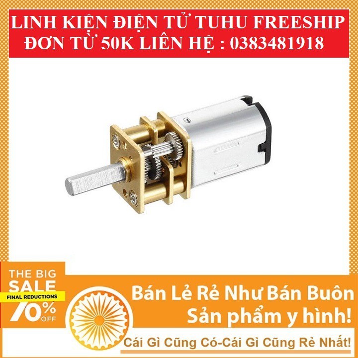 Động Cơ DC Giảm Tốc GA12 N20 tốc độ 60rpm 300rpm