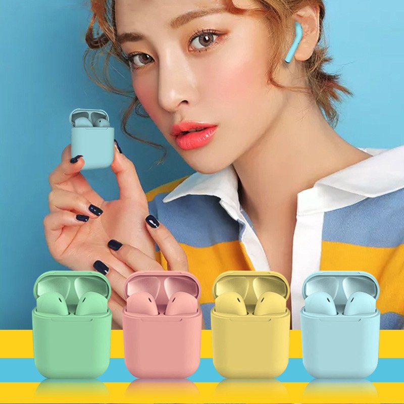 Tai Nghe Bluetooth blutooth Không dây Inpods 12 i12 giống Airpods dùng cho iphone, android có mic chống ồn giá rẻ