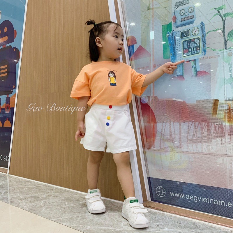 [Hình thật] Áo thun, quần kaki cho bé gái 8-20kg