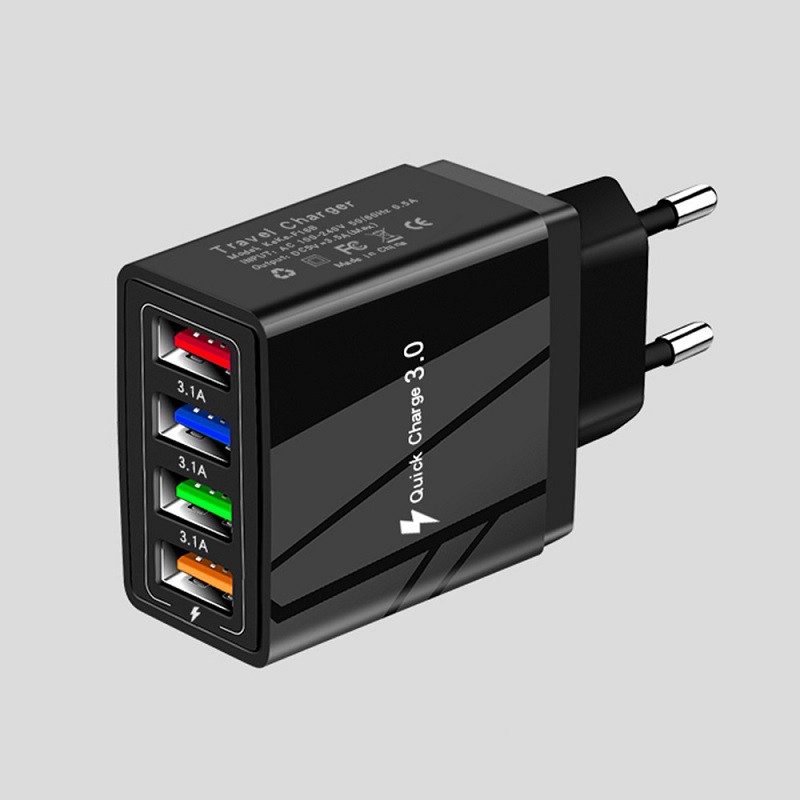 Củ sạc 4 cổng USB tăng 80% công suất sạc