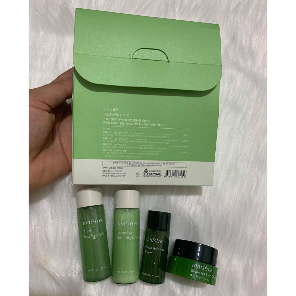 Bộ Dưỡng Trà Xanh 4 Món Innisfree Green Tea Special Kit EX.