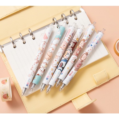 Bút bi gel bấm mực gel mực đen ngòi 0.5mm hình hoạt hình đáng yêu DIY - MyNa Mart