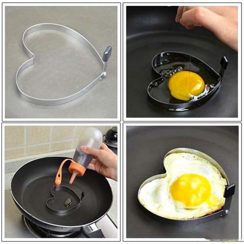 Khuôn Rán Trứng Ốp La, Bánh - Khay Chiên Tạo Nhiều Hình Cute Có Núm Cầm Được Chọn Hình 1613