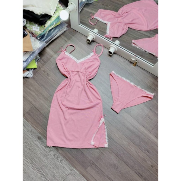 ĐẦM NGỦ 2 DÂY XẺ, TẶNG KÈM CHIP XINH