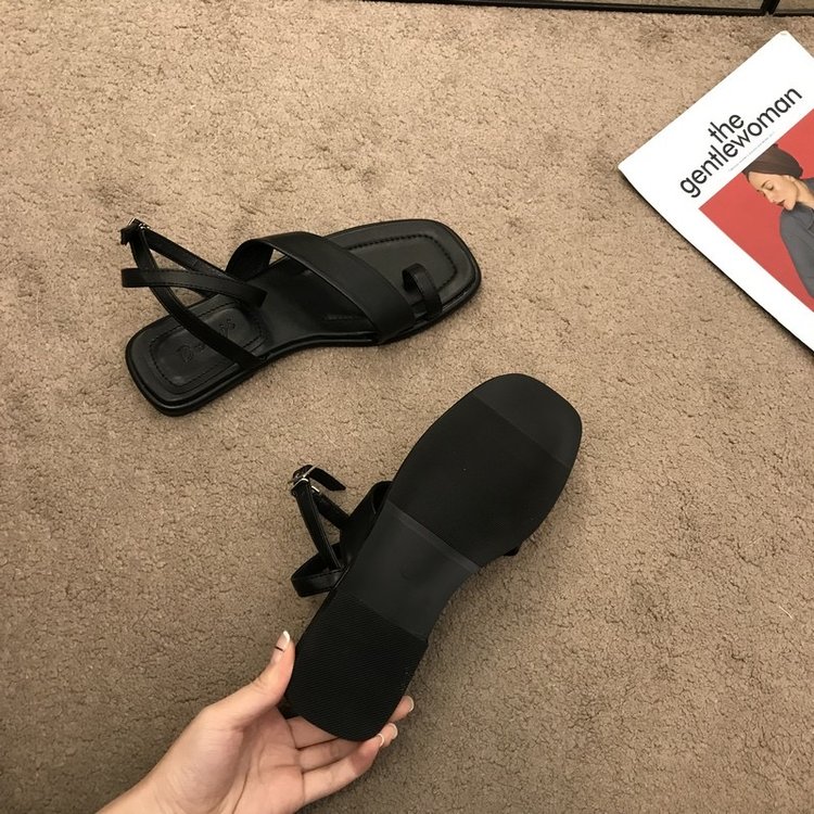[ Mã 66CBSALE giảm 30K đơn 200K] Sandal Kẻ Nâu Xăng đan Đế Bằng Mũi Vuông Thời Trang Dành Cho Nữ | BigBuy360 - bigbuy360.vn