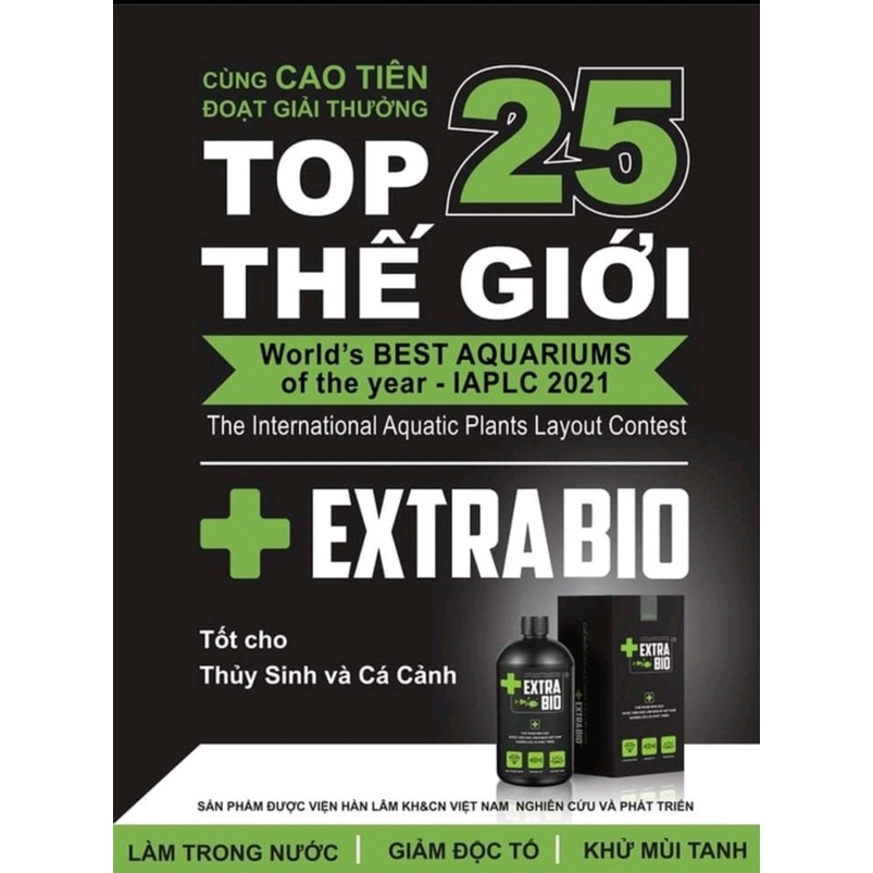 Extra Bio Vi Sinh Làm Trong Nước-Giảm Độc Tố- Khử Mùi Tanh Hồ Cá-An Toàn Cho Cá