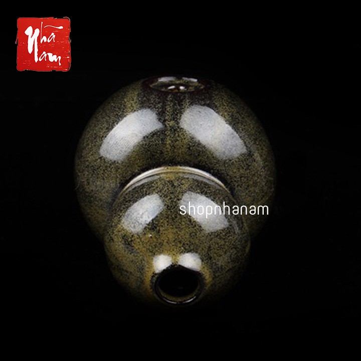 Thác khói trầm hương hồ lô tặng kèm nụ trầm chóp thơm cao cấp đồ gốm sứ tráng men