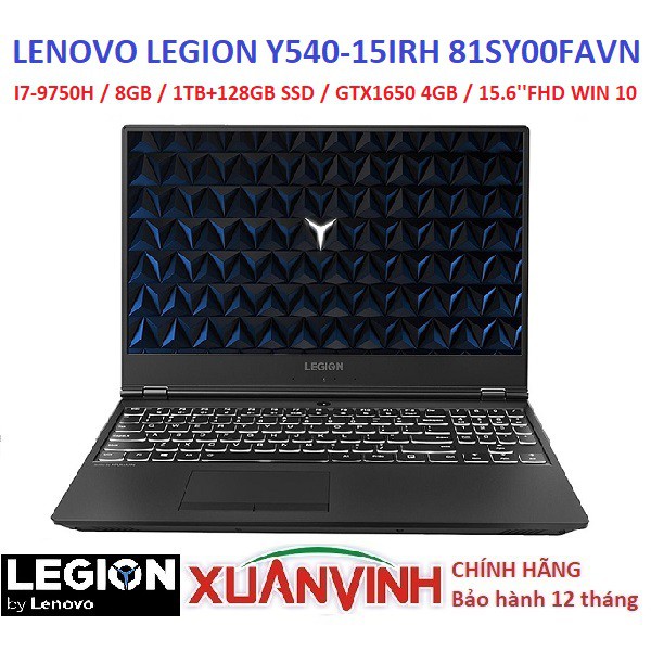 Laptop LENOVO LEGION Y540-15IRH 81SY00FAVN I7-9750H 8GB 1TB+128GB-PCIE GTX1650-4GB WIN 10 (NEW 100%, CHÍNH HÃNG) | BigBuy360 - bigbuy360.vn