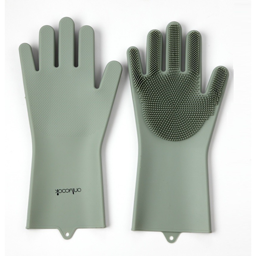 Cặp găng tay silicon cách nhiệt nhắc bếp đa năng tiện lợi - Onlycook - 35x15.5cm 214g