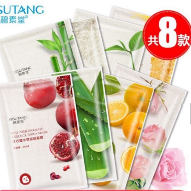 Mặt nạ bisutang hoa quả 8 vị cấp ẩm dương da nội địa trung