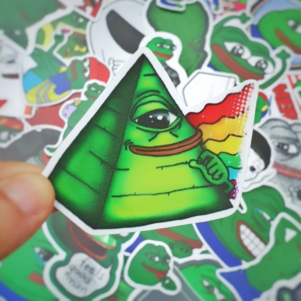 Combo hình dán sticker Pepe Meme Troll siêu hot sticker pvc chống nước cao cấp, không bay màu