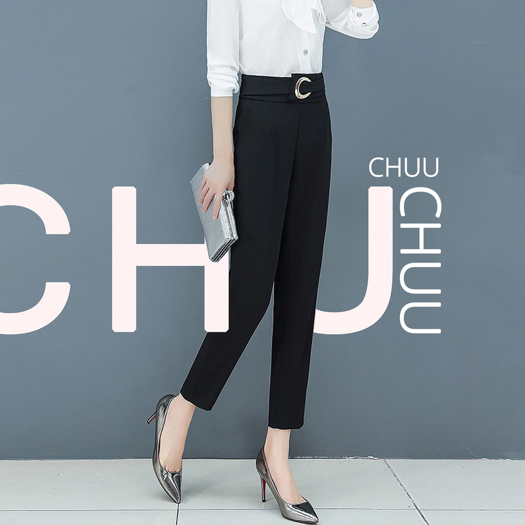 Quần tây baggy nữ ống đứng lưng cao tôn dáng chân dài CHUU Q3079