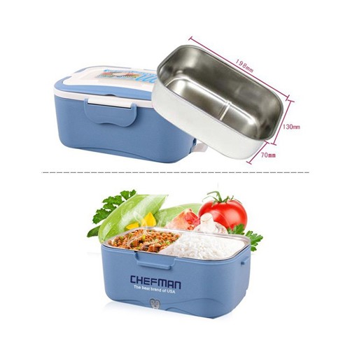 [BẢO HÀNH 24 THÁNG] Cạp lông cơm cắm điện Chefman ruột inox tháo rời cao cấp cắm điện hâm nóng cơm và thức ăn cực nhanh