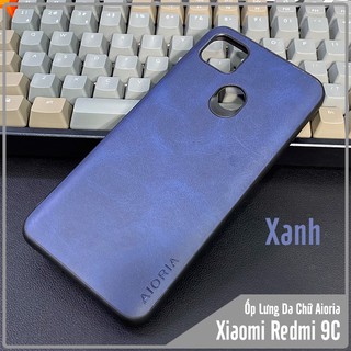 Ốp lưng cho Xiaomi Redmi 9C Da Khắc Logo AIORIA