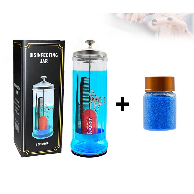 Bình khử trùng barber dụng cụ nail (Tặng bột khử trùng)